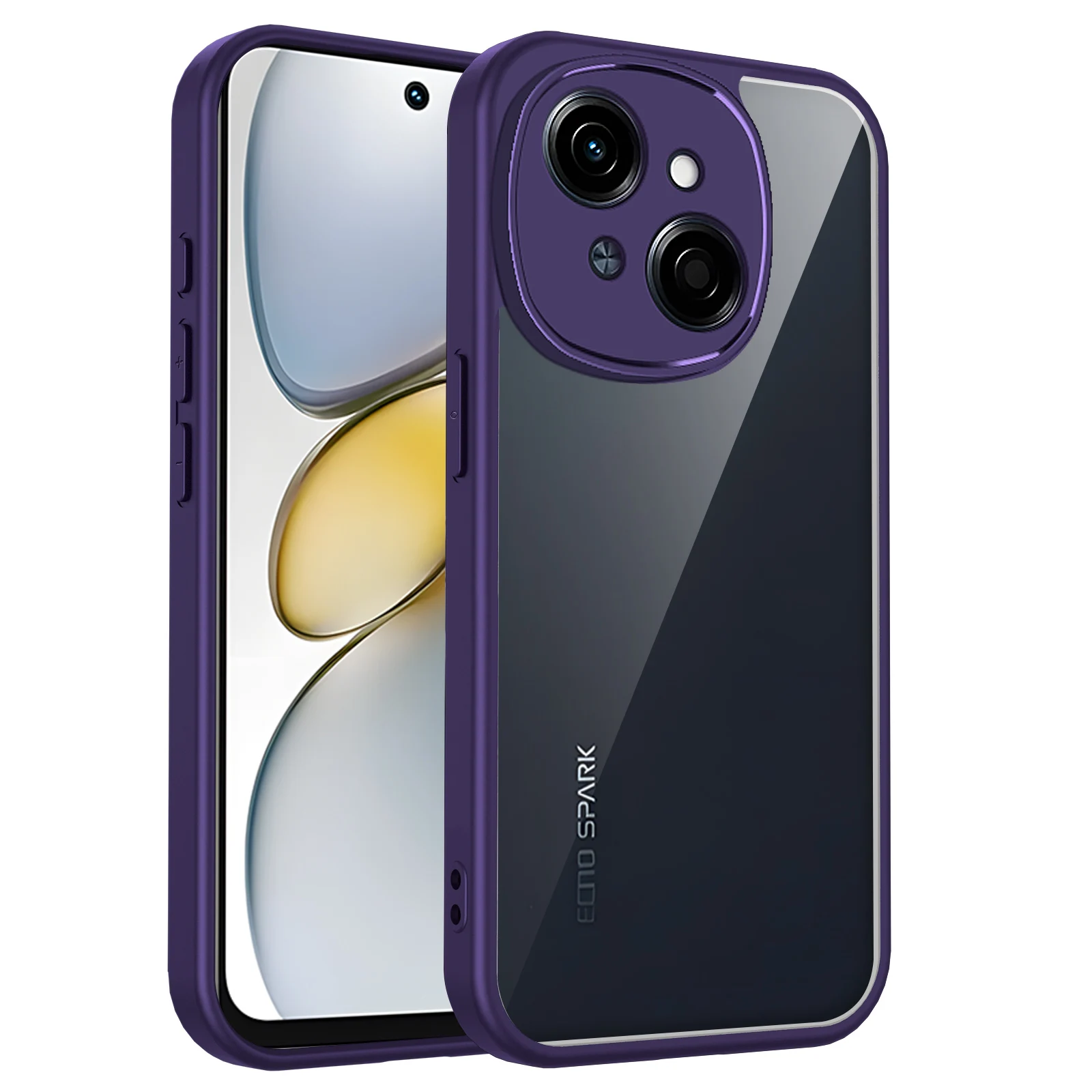 Enhanced Product Title: Air Cushion Silicone Bumper Case with Clear Matte Back Cover