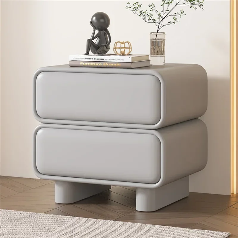 French Modern Soft Package High-end Light Luxury Creative Large-capacity Bedside Table Bedroom Home Drawer Storage Bedside Table