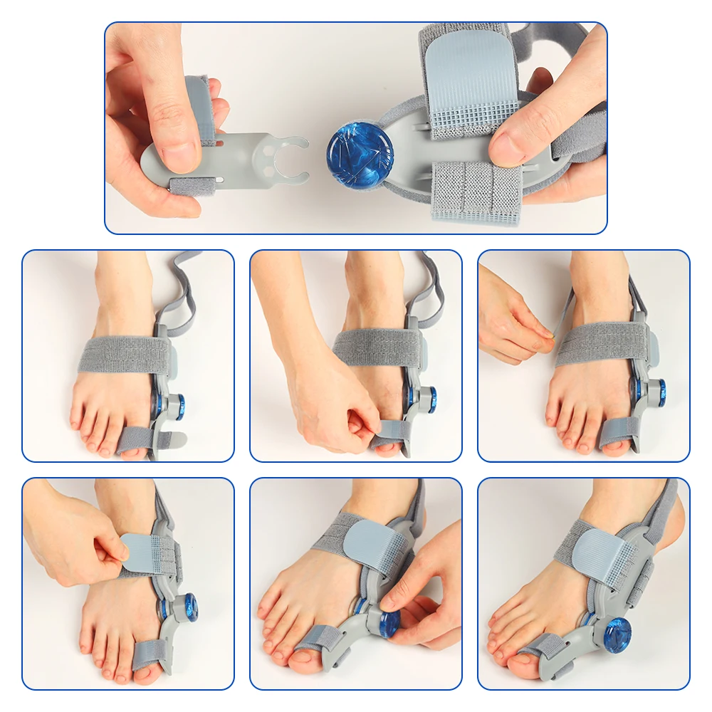Upgraded Bunion Corrector & Hallux Valgus Brace Adjustable Orthopedic Splint for Toe Alignment Pain Relief & Comfortable Fit