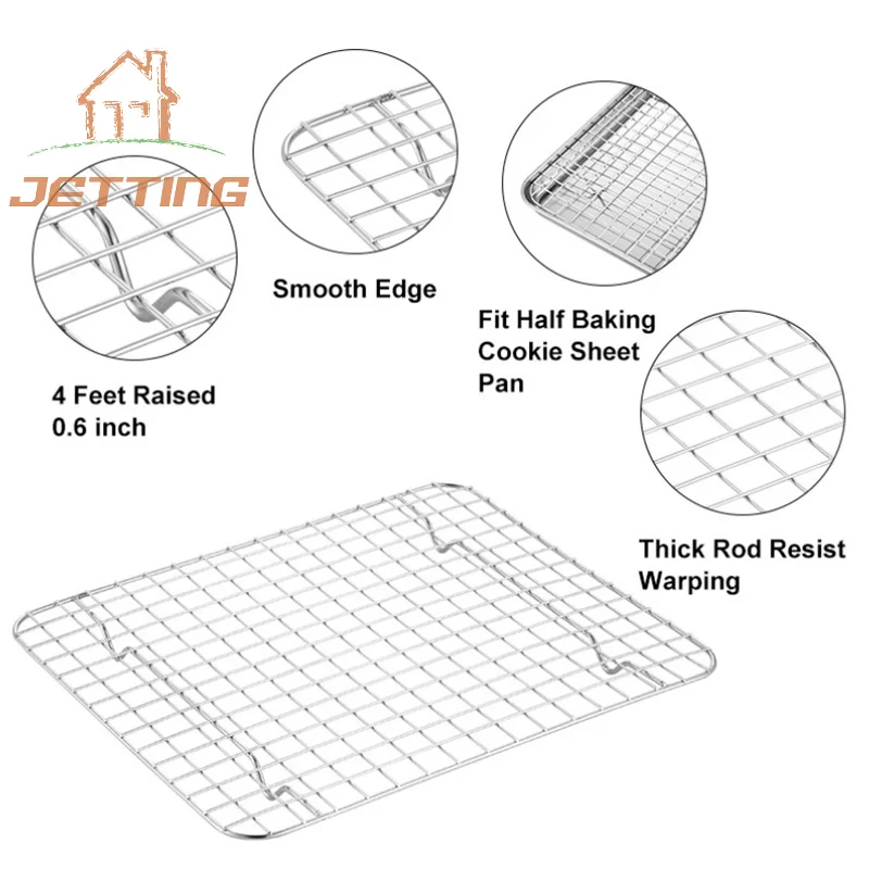 Stainless Steel BBQ Bread Cake Cooling Rack Drip Dry Rack Cooling Grid Baking Pan Household Baking Tools Kitchen Accessories