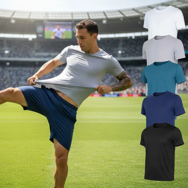 5 peças desportivo seco T-shirt de verão