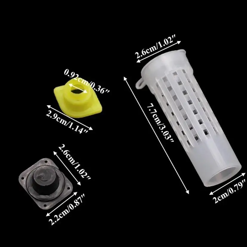 10 Pcs Beekeeping Bee Plastic Queen Rearing Cage Cup Box Protection Cover Catcher Protective Base Bees Tools Supplies Equipment