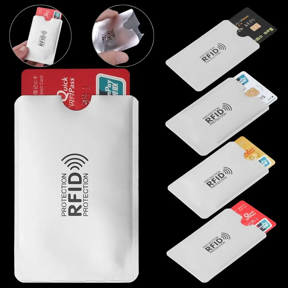 5pcs Colorful RFID Blocking Card Holder and Passport Protector Sleeves
