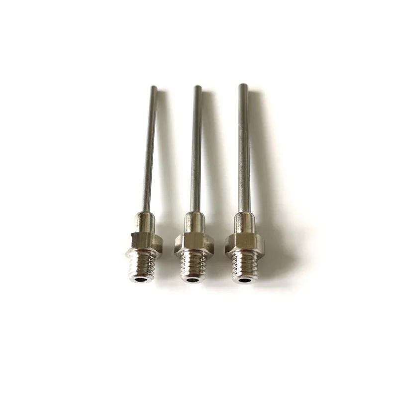 Высококачественный металлический Дозирующий Соединитель с замком Luer lock M6, наружная резьба и тупые заостренные иглы, оптовая продажа по низкой цене