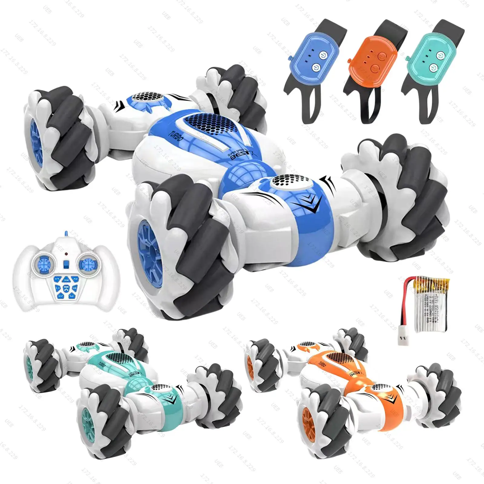 3.7V 220mAh Cartoon Electric Car Toys Anti Crash 4WD Pocket Vehicle Model 25min Working Time Deformation Design for Kid Child 2
