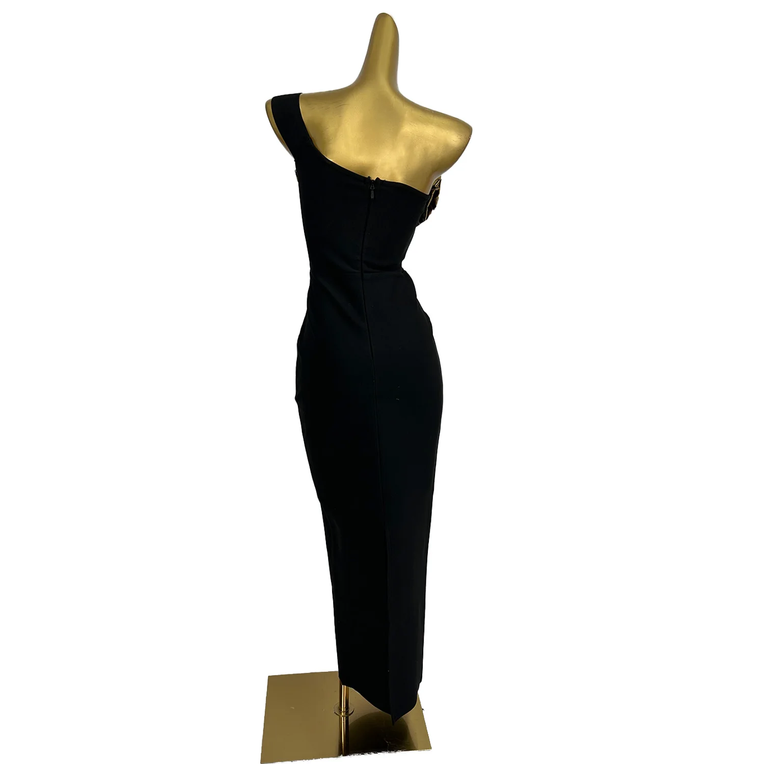 European American Style off Shoulder Floral Bandage Dress Host Singer Performance Costume Red Carpet Runway Show Dress K76