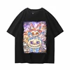 Men Casual Cute Tide Wear Tops Labubu Cartoon T-Shirts Short Sleeve Lovers Women High Quality Pure Cotton Kids Girls Clothes Tee 3
