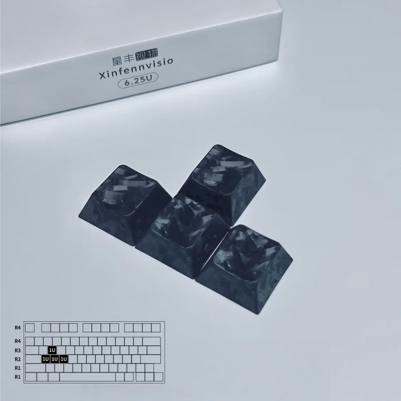 블랙 카본 파이버 키캡 1개 Esc Wasd Asdw 스페이스 키캡 맞춤형 자기축 기계식 게임용 키보드 키캡
