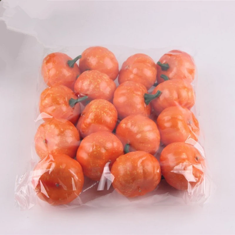 Vegetable ornaments artificial plant flowers artificial plant flower artificial pumpkin decoration 25/50pcs Mini Fake Vegetable Simulation Halloween Artificial Pumpkin DIY Craft Home Wedding Birthday Party Halloween Decoration