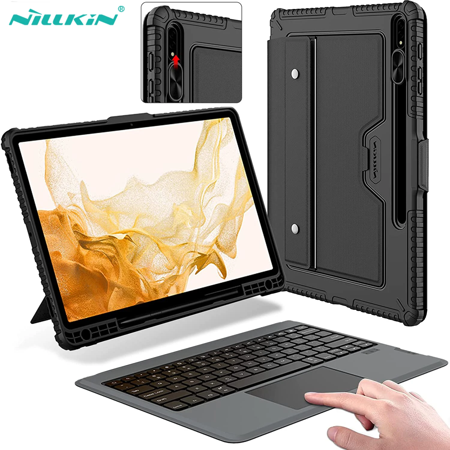 NILLKINForSamsungGalaxyTabS7FECasewithKeyboard124inchMulti