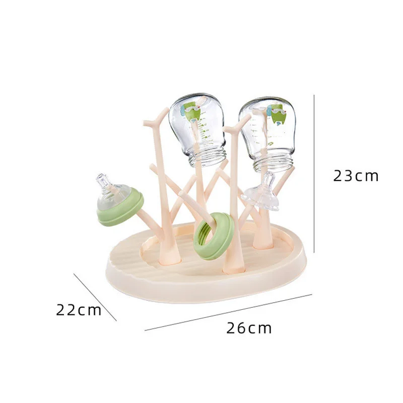 Baby Bottle Holder Detachable Baby Bottle Drying Rack Cute Tree Shape Cleaning Dryer Drainer Storage Rack Accessories