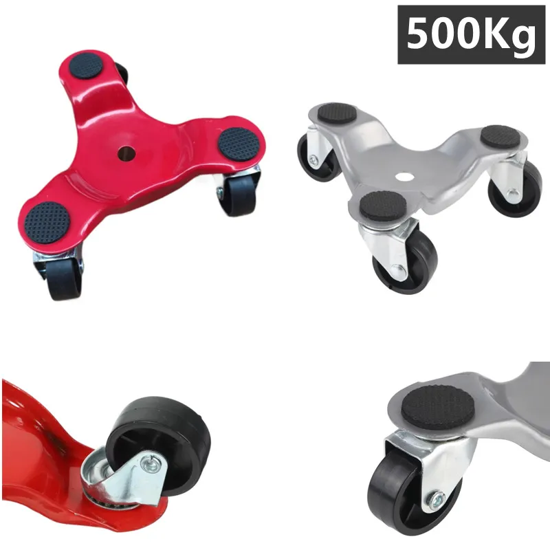 Rulli Trasporto Mobili Capacità 400kg Set Di 4 Rulli Per Trasporto Mobili - Capacità 400kg Ciascuno, Rotelle Con Tavola Girevole Attrezzi Trasloco Fai