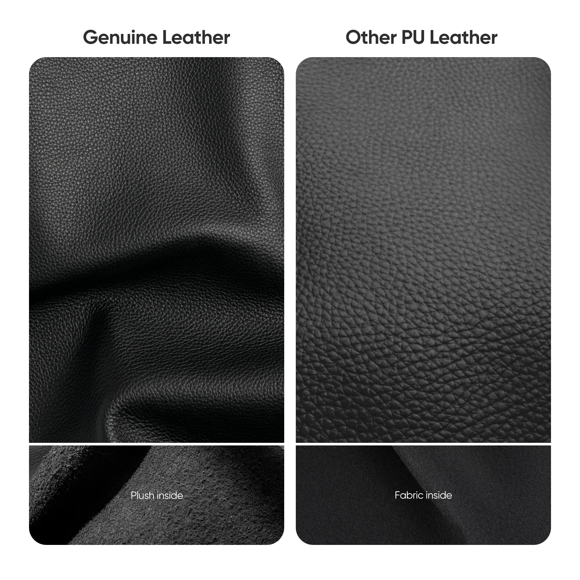High Back Ribbed Genuine Leather Office Chair Adjustable Ergonomic Computer Chair with Aluminium Alloy Frame  Swivel Chair 6