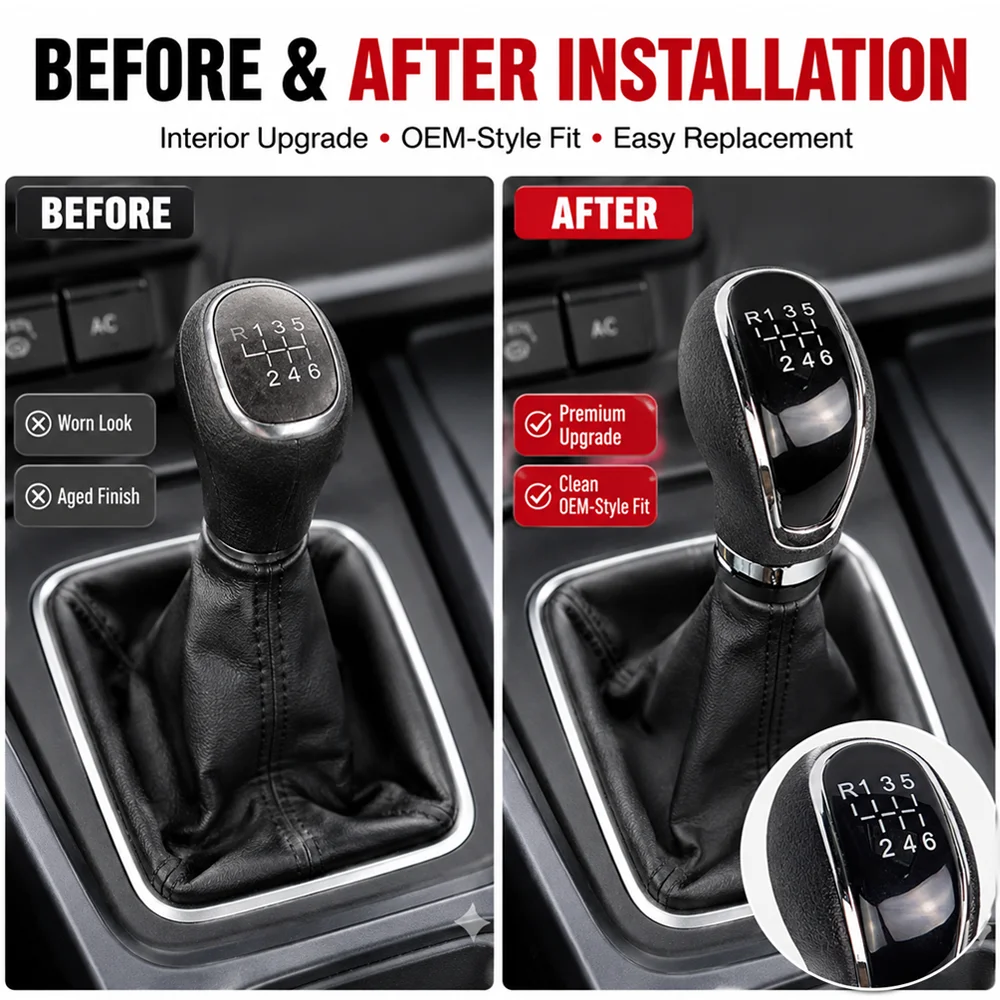 55565904 5/6단 기어 변속 노브 셀렉터 레버 핸들 (Vauxhall Opel Mokka J13 2012-2019 기어박스 시프터 스틱 액세서리)