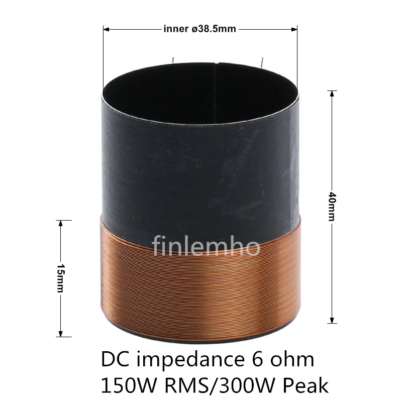 1PC Speaker Voice Coil Inner 25.5/35.5/38.5mm Woofer Bass Repair Parts Copper Wire Aluminium Bobbin