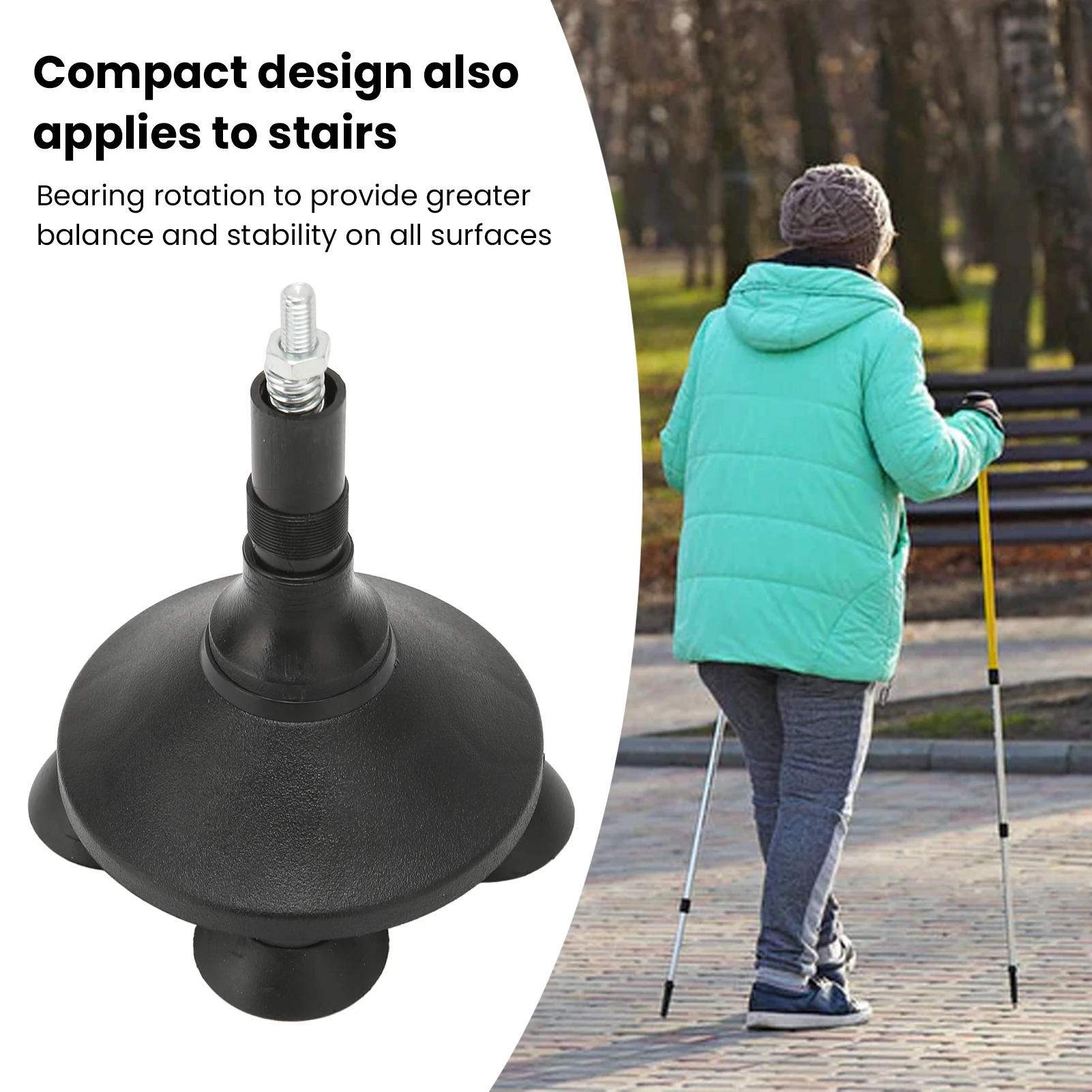 Walking Cane Replacement Tip 4 Legs Support Anti-Slipping