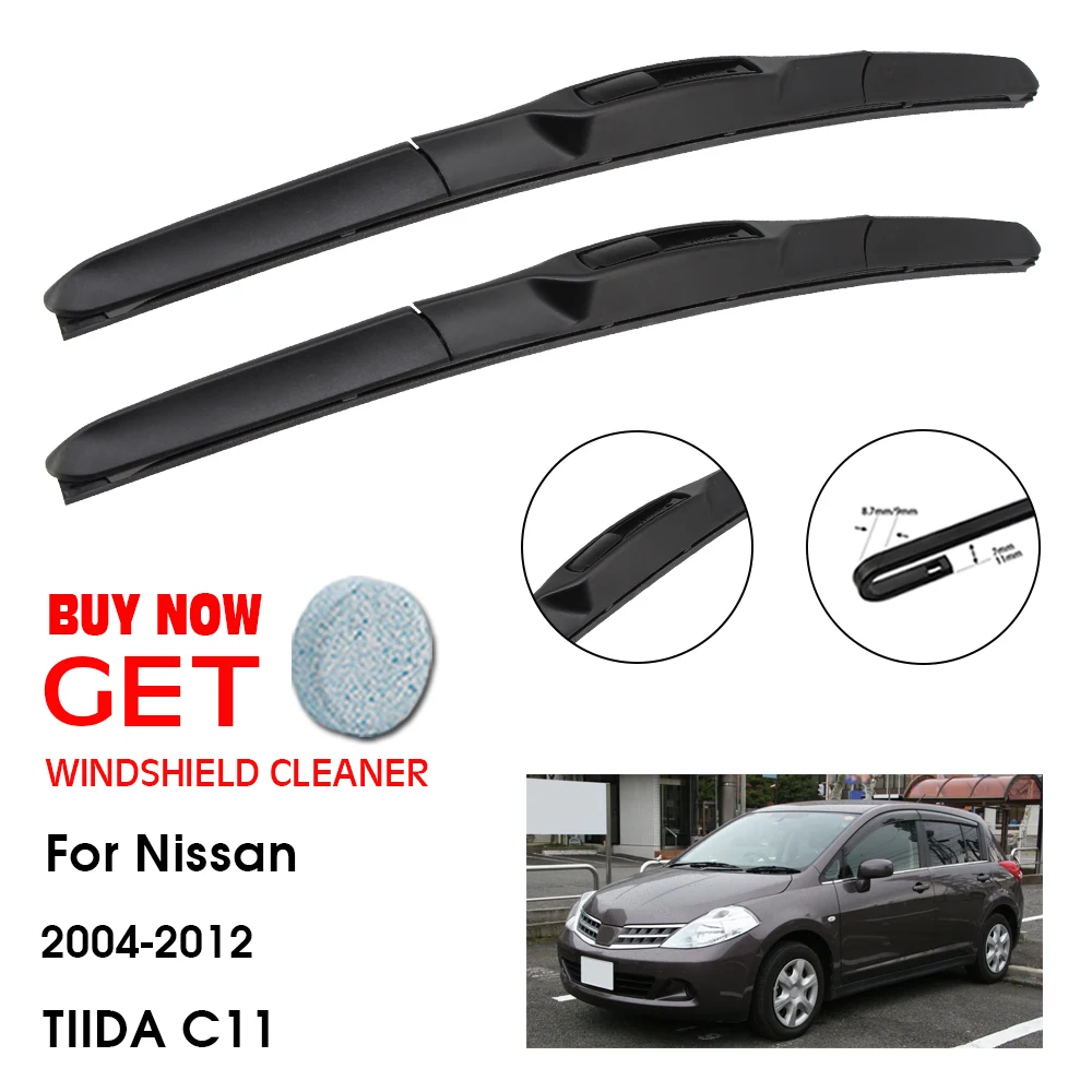 

Стеклоочиститель автомобильный для Nissan TIIDA C11, стеклоочистители для лобового стекла, 24 дюйма + 14 дюймов, 2004-2012, аксессуары
