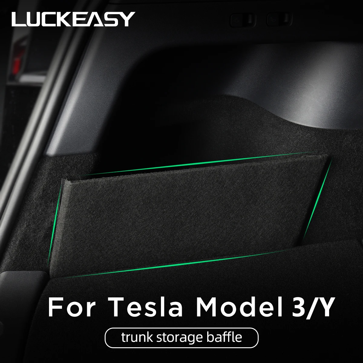 

LUCKEASY For Tesla Model 3 Model Y Modified Trunk Left And Right Storage Partitions Luggage Partition Model3 2023 Accessories