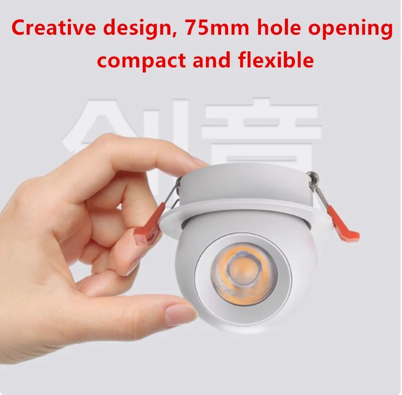 Description Picture 2 of itemCIR98 Rotating Embedded LED Downlights 7W 9W 12W 15W 20W COB Ceiling Spotlights Anti Glare Tube Lamp AC90-260V For Home