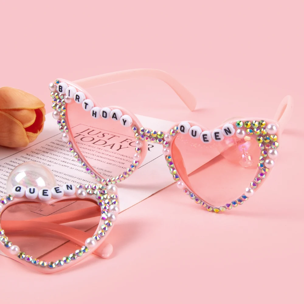 Gafas de sol con forma de corazón para niñas, lentes de sol con