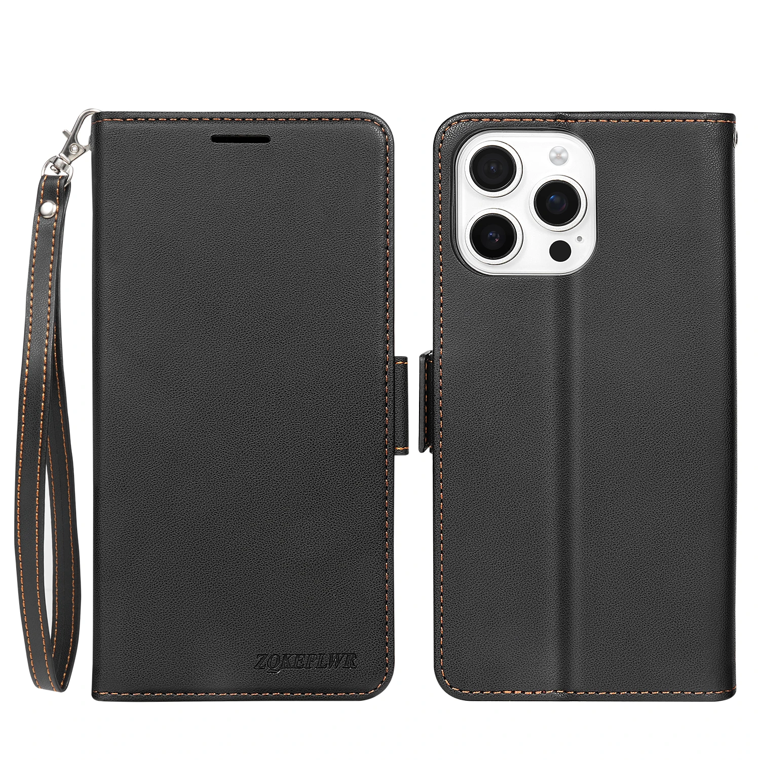 Leather Magnetic Flip Wallet Case with Card Slots and Shockproof Design