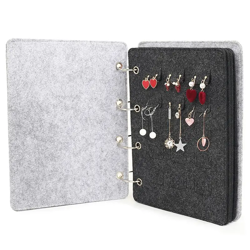 

Portable Earrings Storage Book Jewelry Earrings Organizer Album Ear Studs Holder Bag For Women Travel