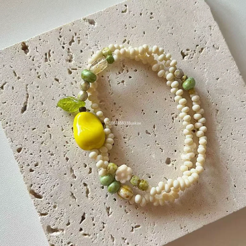 2 قطعة اليدوية الملونة البذور حبة الزهور سحر سوار للنساء الأطفال بوهيميا الصداقة سوار الشاطئ هدايا الحفلات الأساور