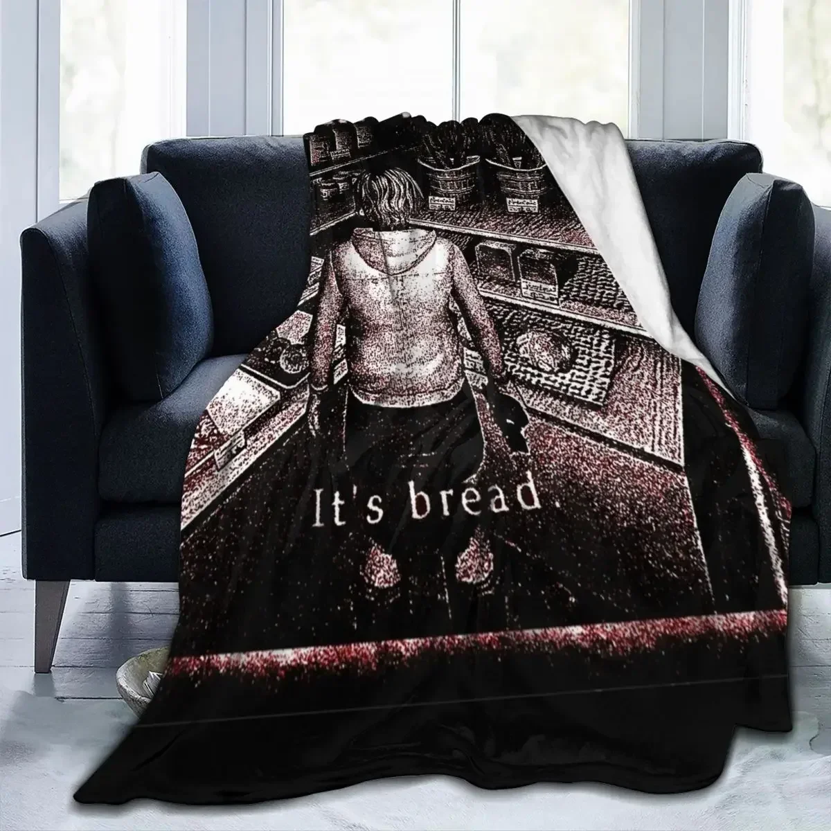It's Bread Silent Hill 3 Throw Blanket Flannel Home Heather Throw Blankets Cozy Super Soft for Couch Bedspread  sumikko gurashi 5