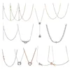 1005 Sterling Silver Classic Collection Sparkle Pendant Basic Adjustable DIY necklace for beautiful gifts of women's jewelry