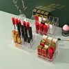 large size Lipstick Holder Display Rack Case Cosmetic Nail Polish Make Up Organiser Box 24 Grids Acrylic Makeup Organizer 2