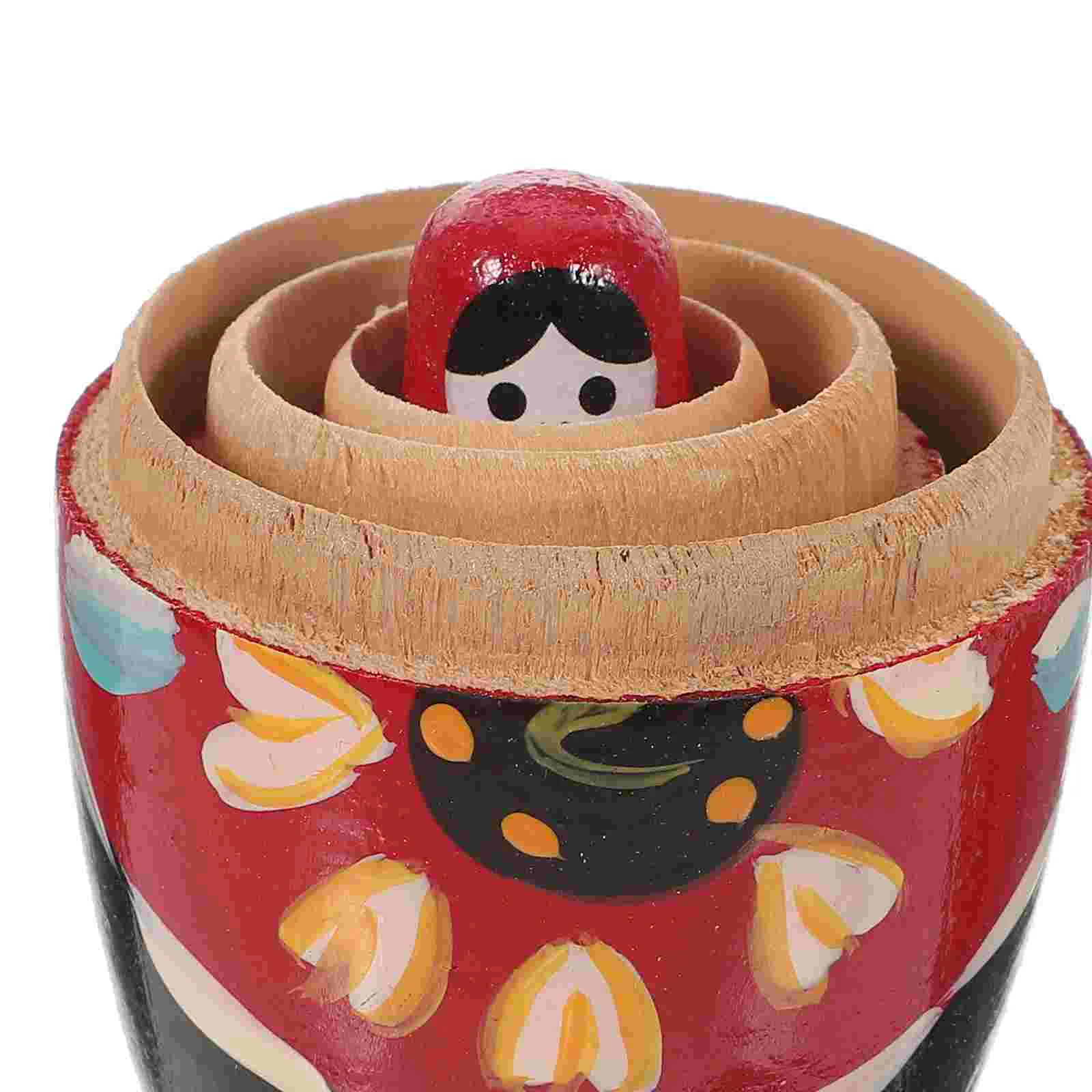 5 個 1 セットロシアの入れ子人形シックなマトリョーシカ木製