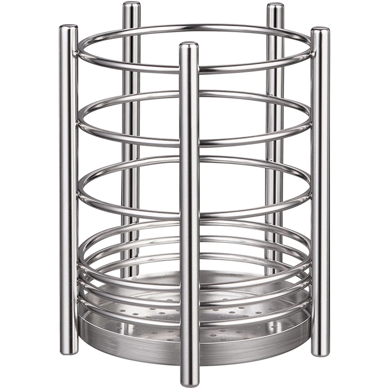 LFGB Certification 304 Stainless Steel Flatware Holder Argon Arc Welding Well Polished Ultra Heavy 689g Chopsticks Container