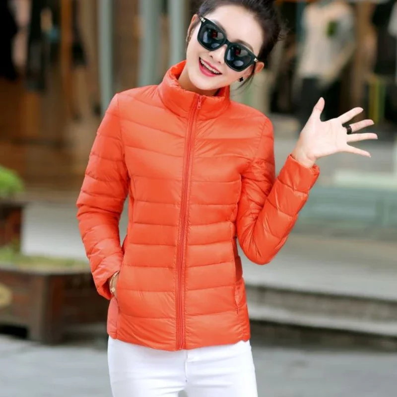 M-5XL Women\'s Autumn Winter Jacket Light Down Jacket Cropped Top Plus Size Parka Warmth Free Shipping Coat Wholesale Korean New