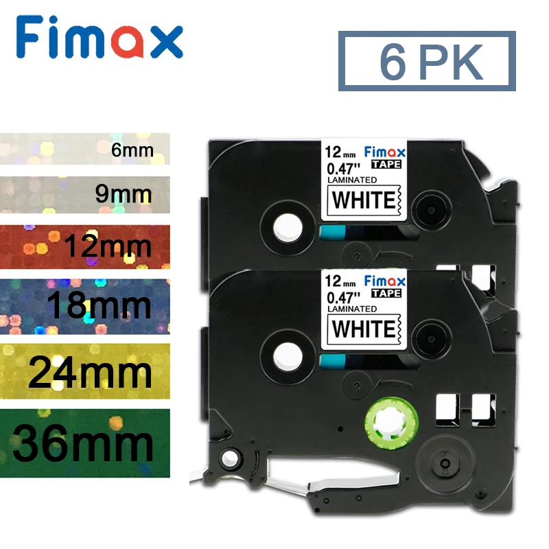 Fimax Peças Compatível com Brother p Touch tz Laminado Glitter Estrelado Arco-íris Brilhante Laser Etiquetadora Tz231