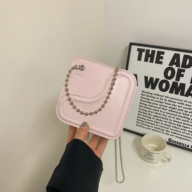 Mini Shoulder Bags New Korean Style Love Mini Square Chain Crossbody Bag Lipstick Woman Bag Casual Simple Purses and Handbags