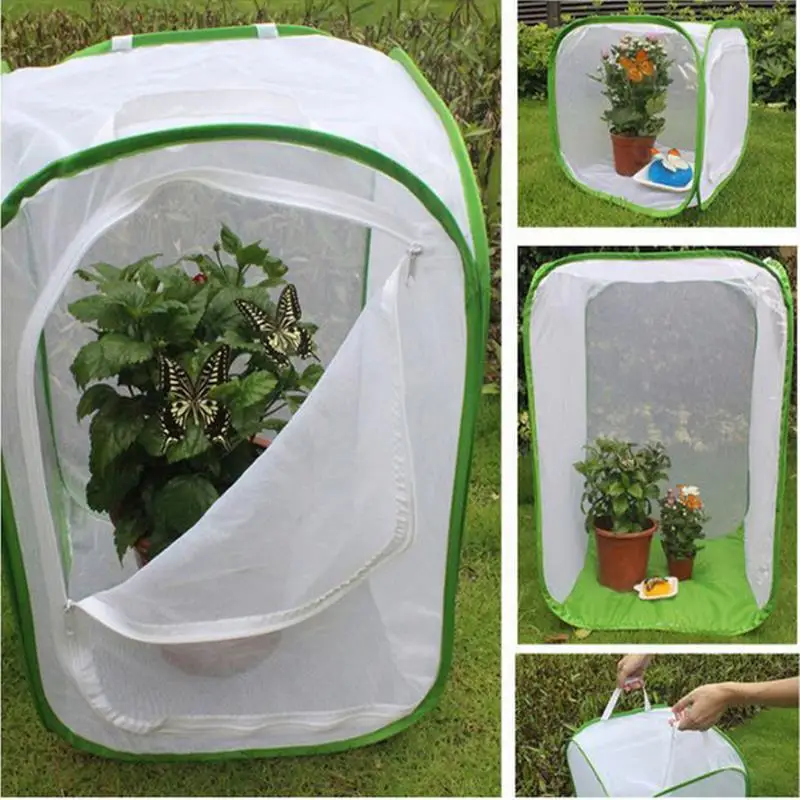 Insect Cage Collapsible Mesh Habitat Bird Butterfly Mantis Stick Grid Breeding Cricket Net Cloth Farm Cocoon Silkworm Hatch