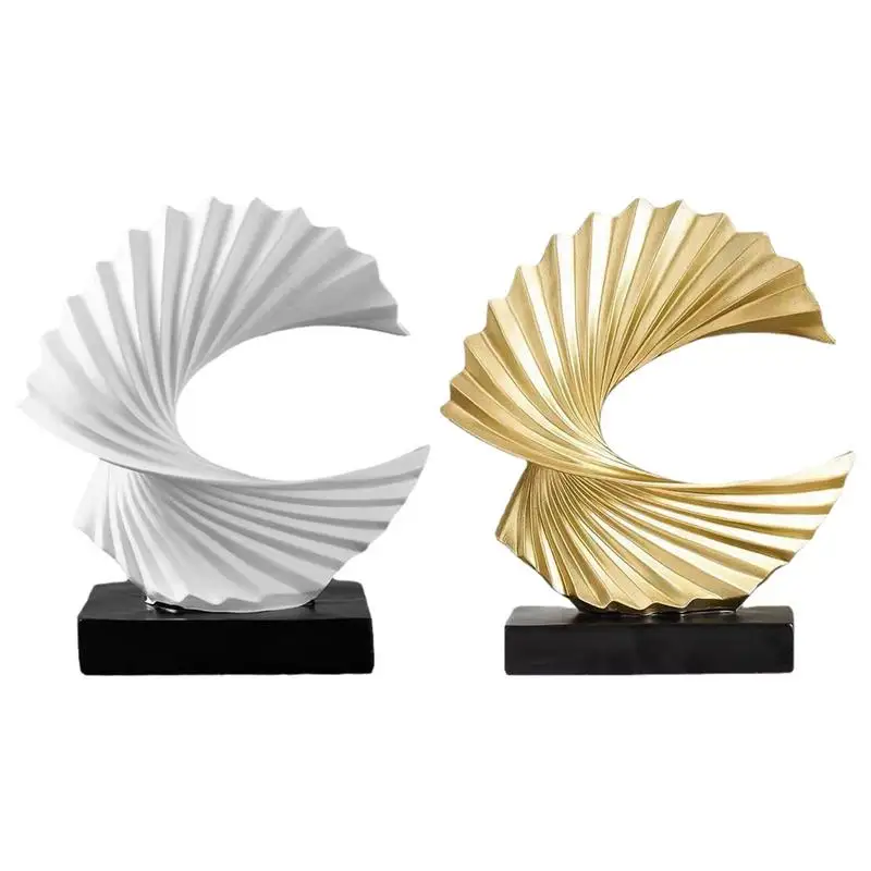 

Ocean Wave Sculpture portable Modern Abstract Wave Resin Statue ornament home bedroom tabletop decorative Sculpture accessories