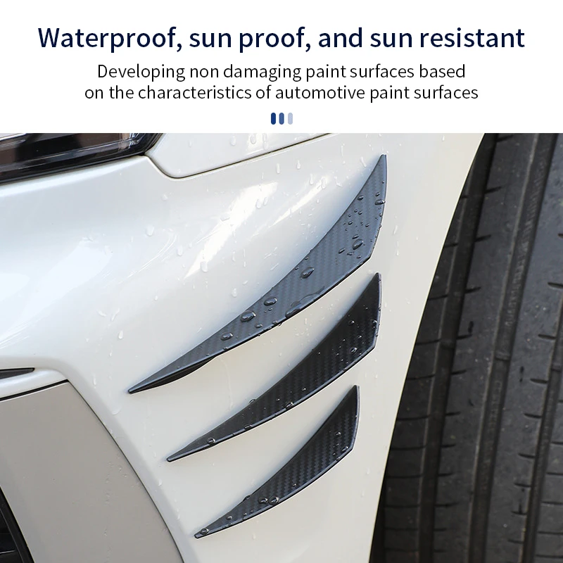 Universal Front Bumper Lip Decoration Diffuser Splitter Fins Body Spoiler Canards Valence Chin Car Tuning Canard Decor 4/6pcs car bumper spoiler bumper lip bumper strip bumper lip decoration front bumper decoration