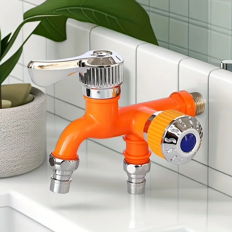 4-point universal faucet for household use, one to two anti freezing and splash proof kitchen dual control washing machine fauce 4