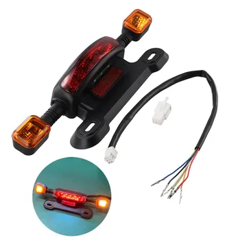 48V 60V Luci freno per bicicletta elettrica Luce di guida LED Sicurezza Guida notturna Fanali posteriori per bici elettriche Accessori per veicoli elettrici
