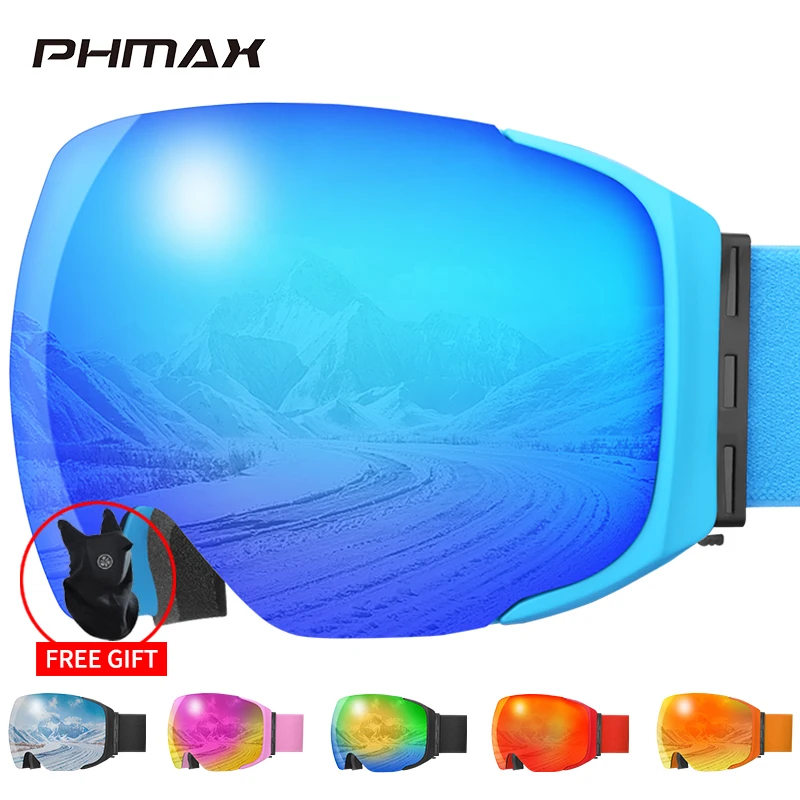 Tanio PHMAX magnetyczne okulary śniegowe wiatroszczelne okulary snowboardowe magnetyczne gogle