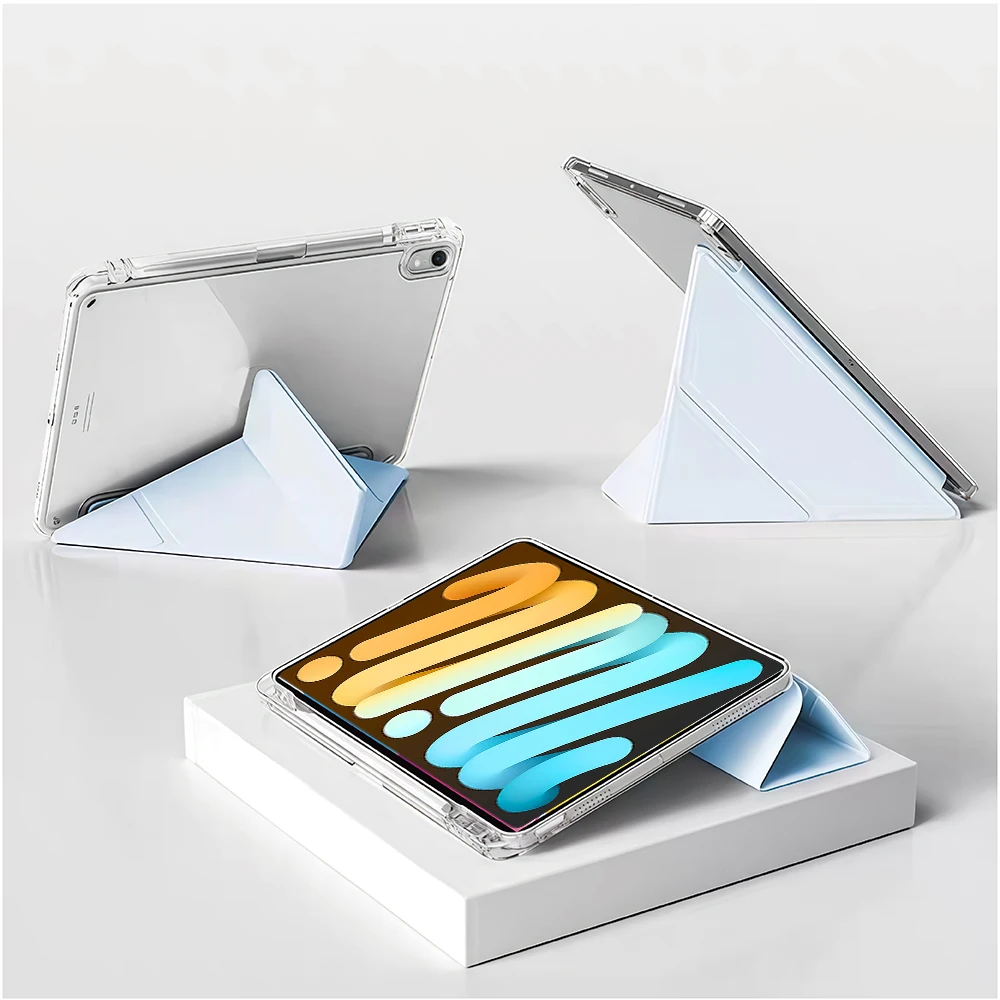 Slim Stylish Y-Shaped Stand Case with Pencil Holder for 8.3 Tablets, Multi-Angle Folding Design