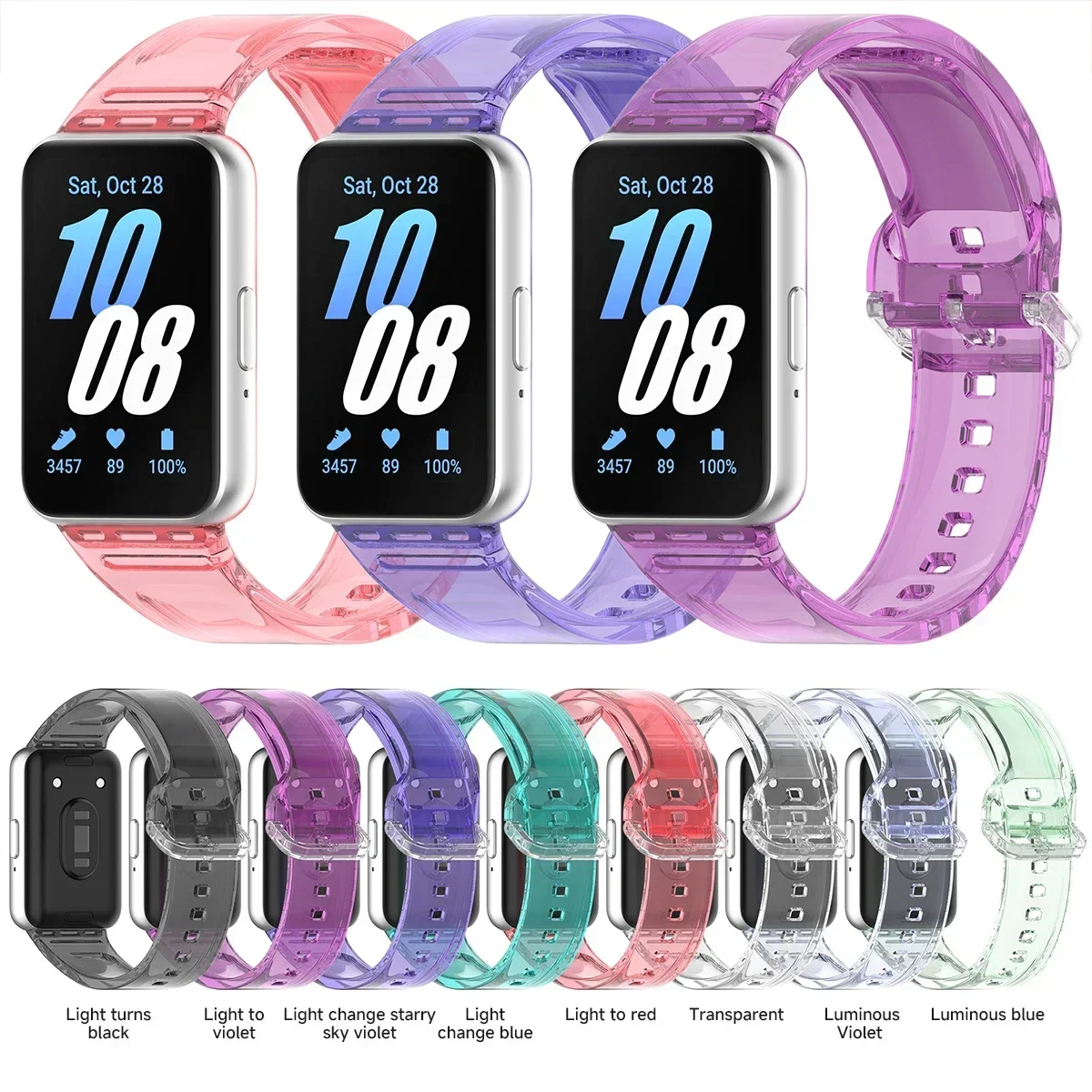 Photochromic TPU Sport Strap: Adjustable Replacement Band