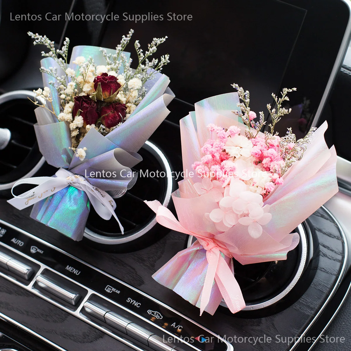 Mini Bouquet Flowers Decoration  Bouquet Artificial Flowers Car - Dried  Flowers - Aliexpress