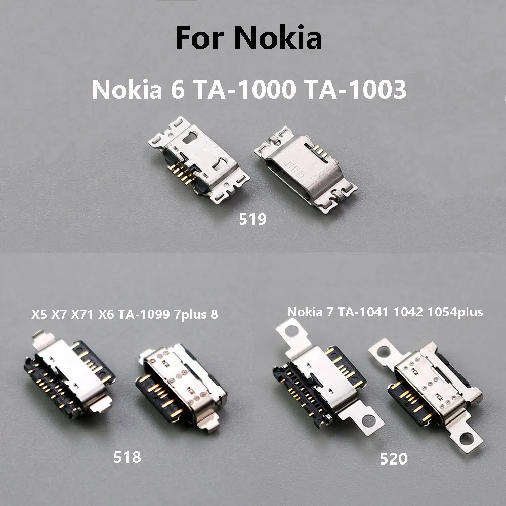 

For Nokia 6 7plus X5 X7 X71 X6 TA-1041 1042 1054plus TA-1000 1003 TA-1099/1103 Micro USB Charging Port C Type jack Connector