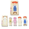 Montessori Wooden Multi-layer Puzzle Human Body Jigsaw Game Boys Girls Body Structure Early Educational Toys For Children Kids 3