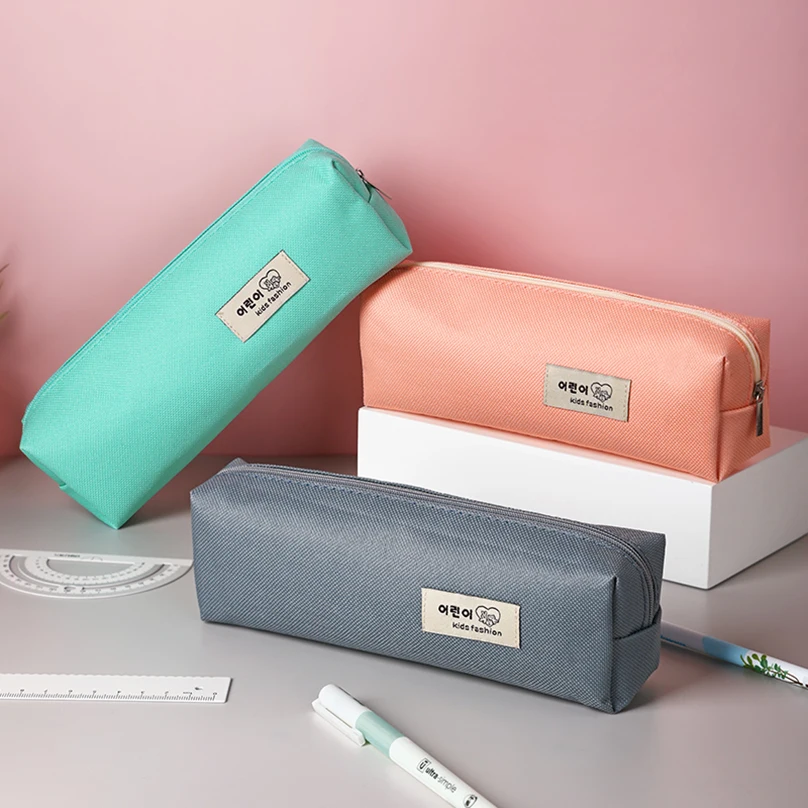 

Simple Pencil Case Korean Stationery Pen Case Estuches Escolar Fabric Pencilcase Trousse Scolaire School Supplies Pencil Pouch