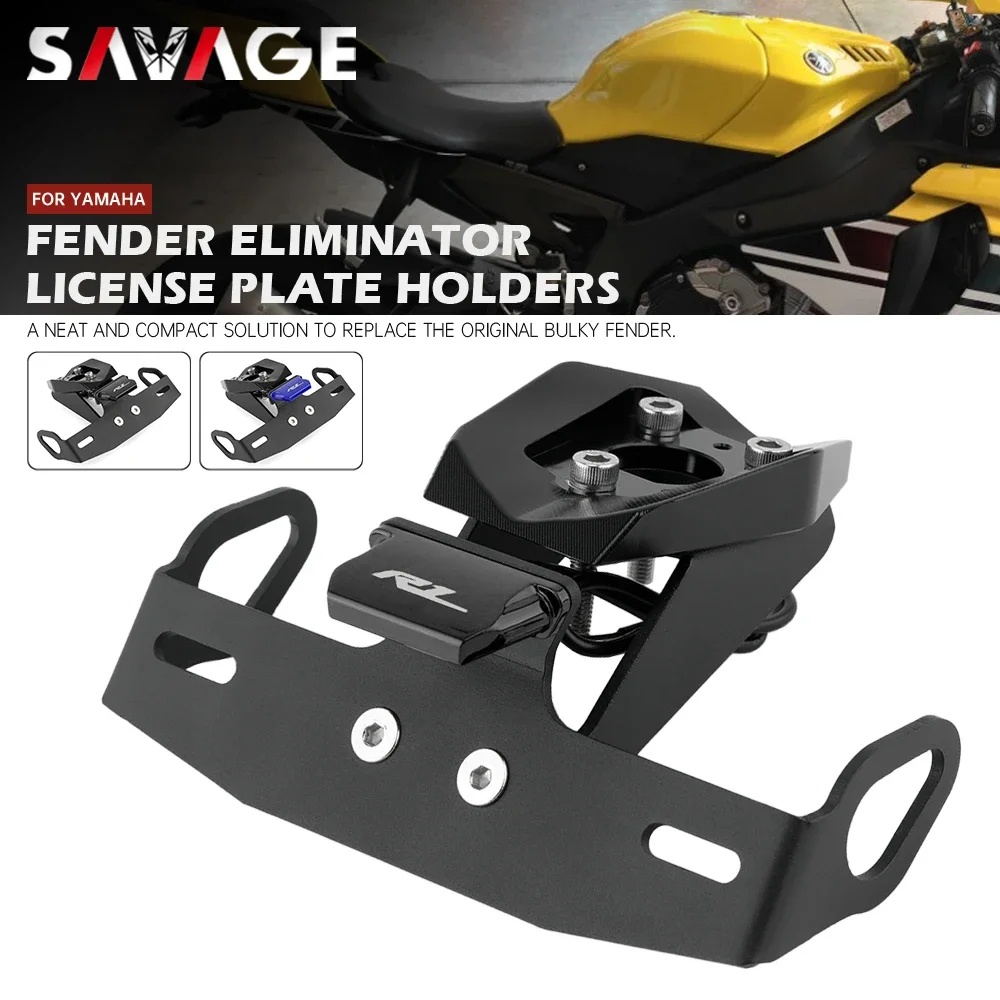 Support de plaque de planificateur avec lumière LED, éliminateur de garde-boue arrière de moto, adapté pour YAMAHA YZF, R1, M, S, R1M, R1S, 2015-2024, YZFR1M, 2021, YZFR1