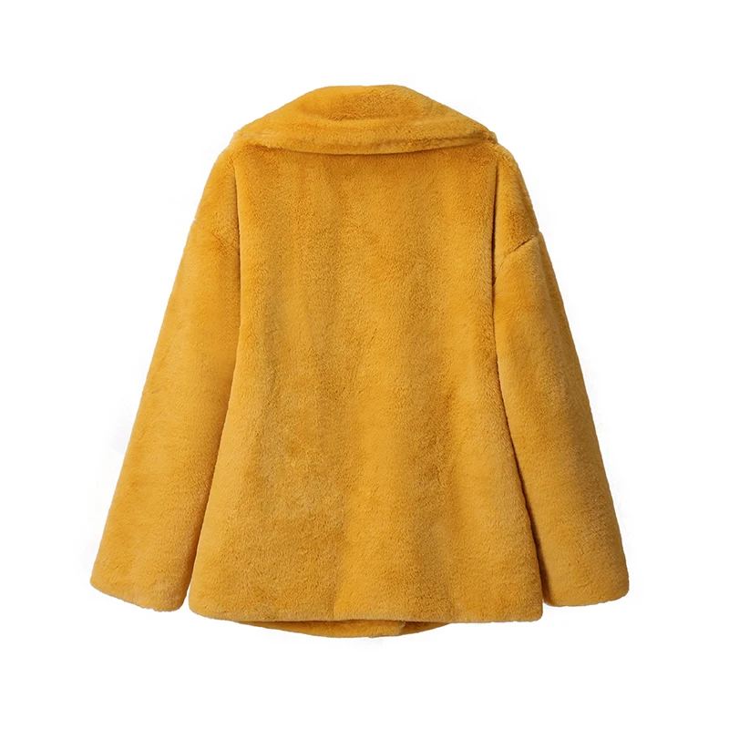 Ins Chic Brand Fashion Long Faux Rabbit Fur Coat Jacket Women Winter Oversized Shaggy Plush Fur Coats Street Girls Overcoat