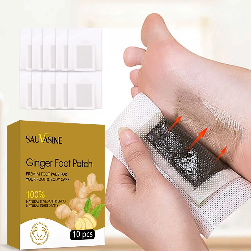 Ginger Detox Foot Patches Detoxify Toxins Foot Pads Deep Cleansing